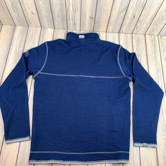 Storm Creek Waffle Weave Knit Pullover 1/4 Zip Sweatshirt Jacket Eco Men Small - Picture 5 of 10